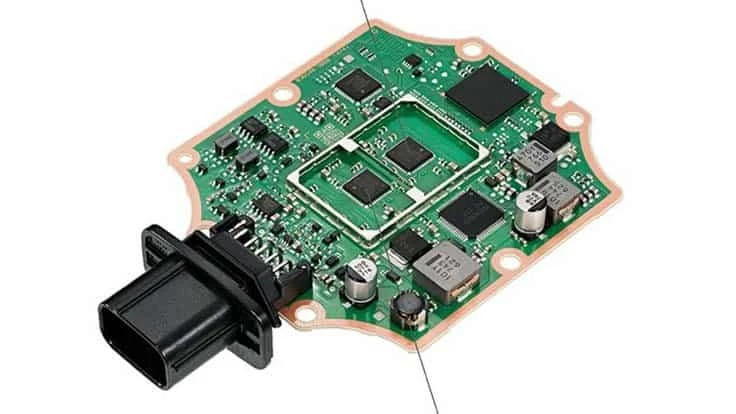 Denso and Toyota plan to jointly develop automotive semiconductors such as this Denso radar system. 