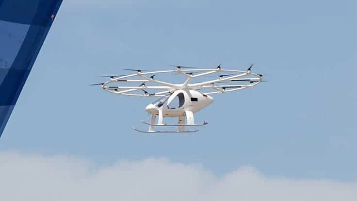 Volocopter 2X at Le Bourget Airfield during the Paris Air Forum.